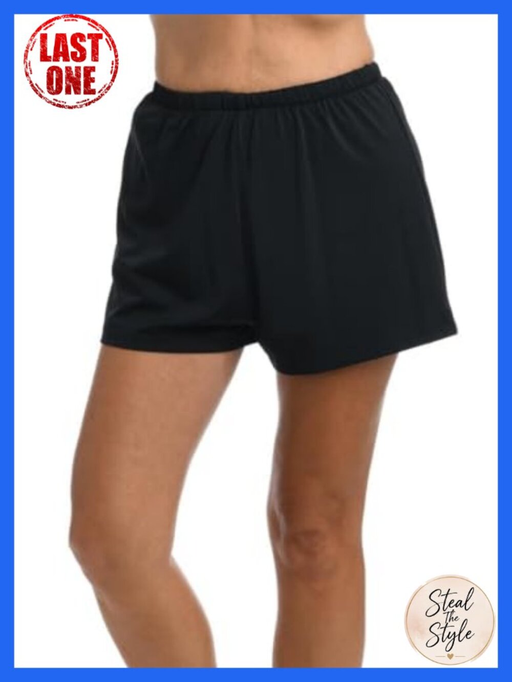 Maxine of Hollywood Women's Loose Fit Mid Rise Swim Shorts Size 18 Plus